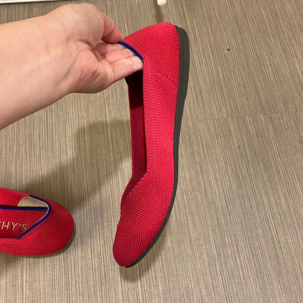 Rothy’s round toe flats hot pink color size 5.5 - Picture 6 of 13